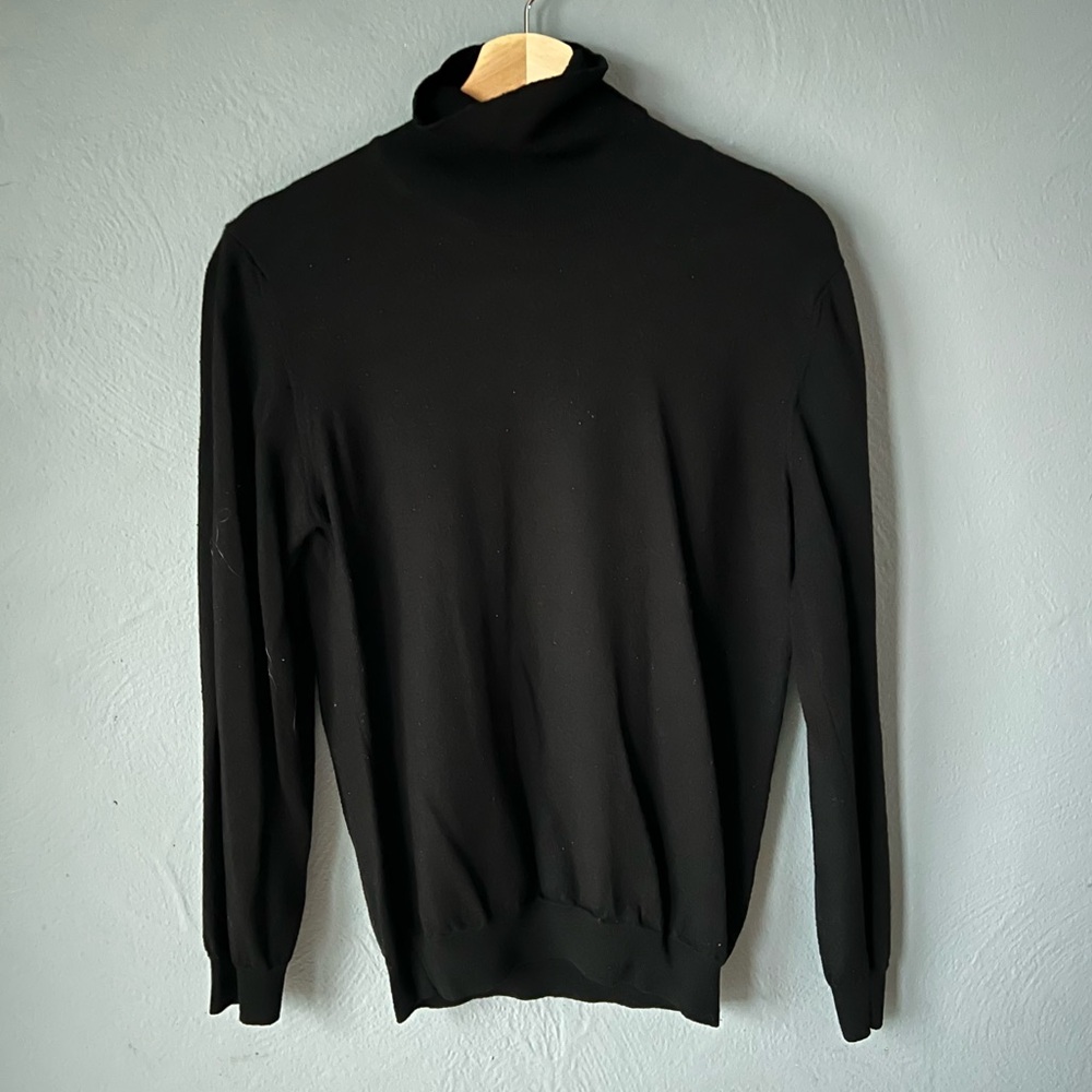 Zara Men's Black Turtleneck Sweater Sz M
